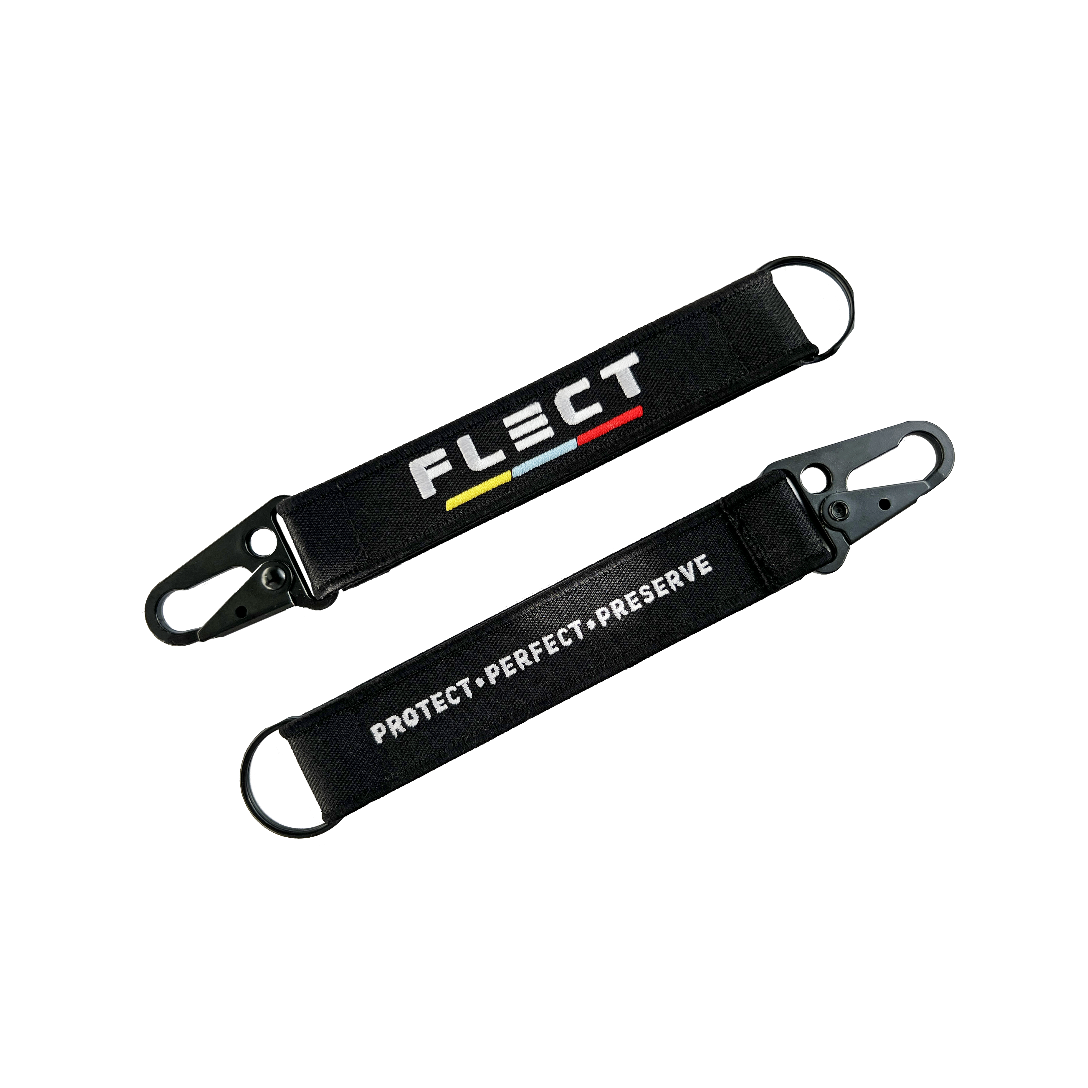 Flect "Protect Perfect Preserve" Jet Tag Keychain