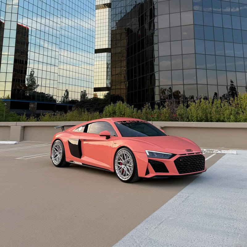 Audi R8 in Brilliant PPF Gloss Peachy Pink